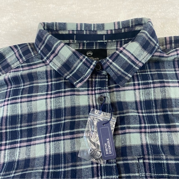 NWT Women's WindRiver Stretch Flannel Button Shirt Women's Large - Picture 4 of 9